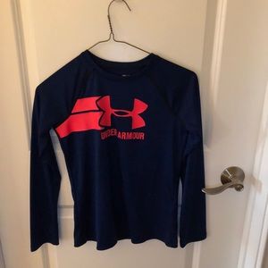 Navy blue long sleeve tee shirt